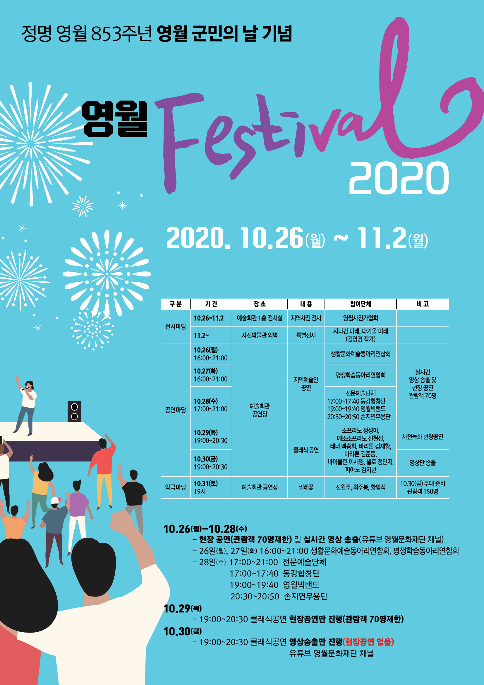 정명 영월 853주년 「영월 군민의 날」 기념 「영월 Festival 2020」
